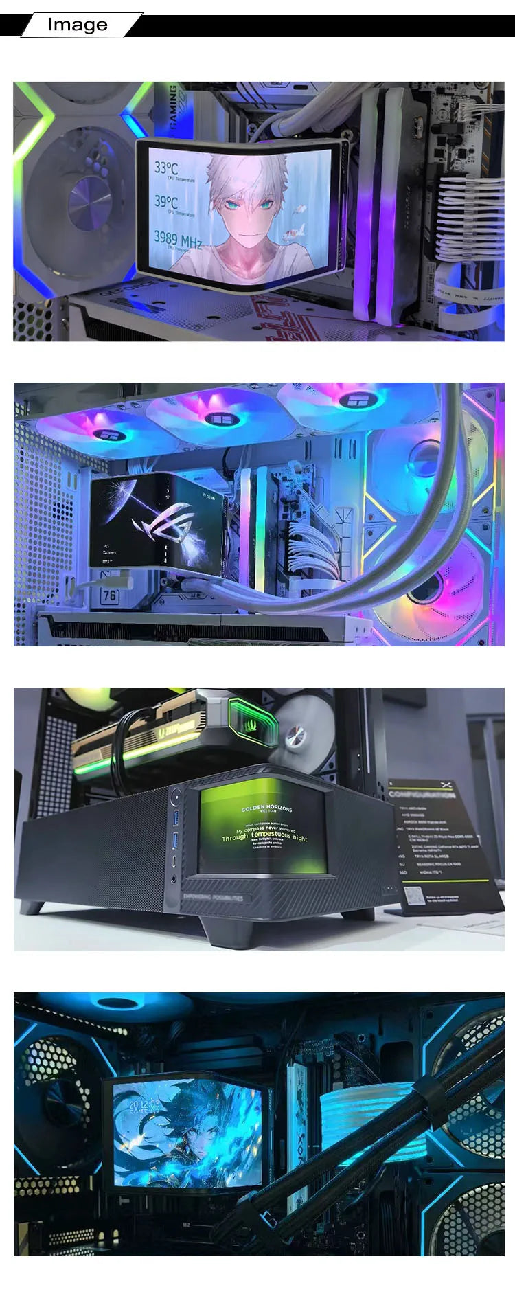 6.5 Inch AMOLED Flexible Display 360 Water Cooled Curved Screen Chassis Monitoring Secondary Monitor 3D Video 2k Bendable