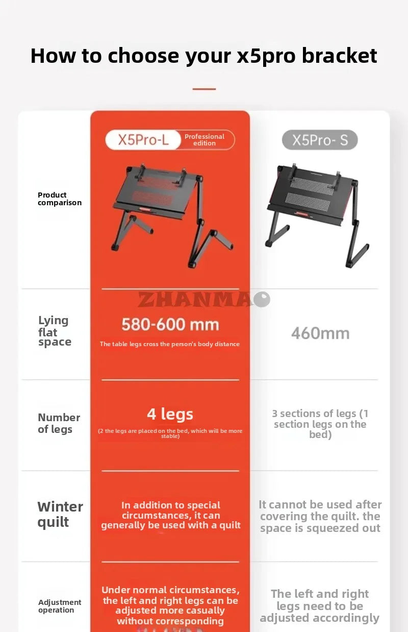 Laptop desk, foldable tablet stand, adjustable and movable