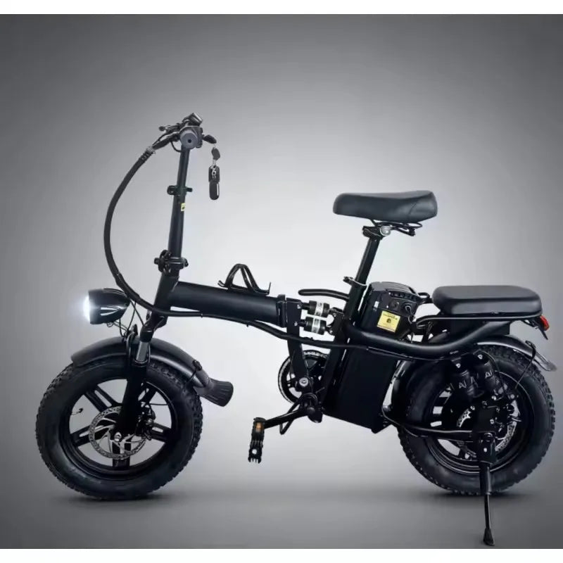 30AH long-range electric bicycle, 800W-48V motor, 16-inch high carbon steel frame, foldable adult mobility E-Bike