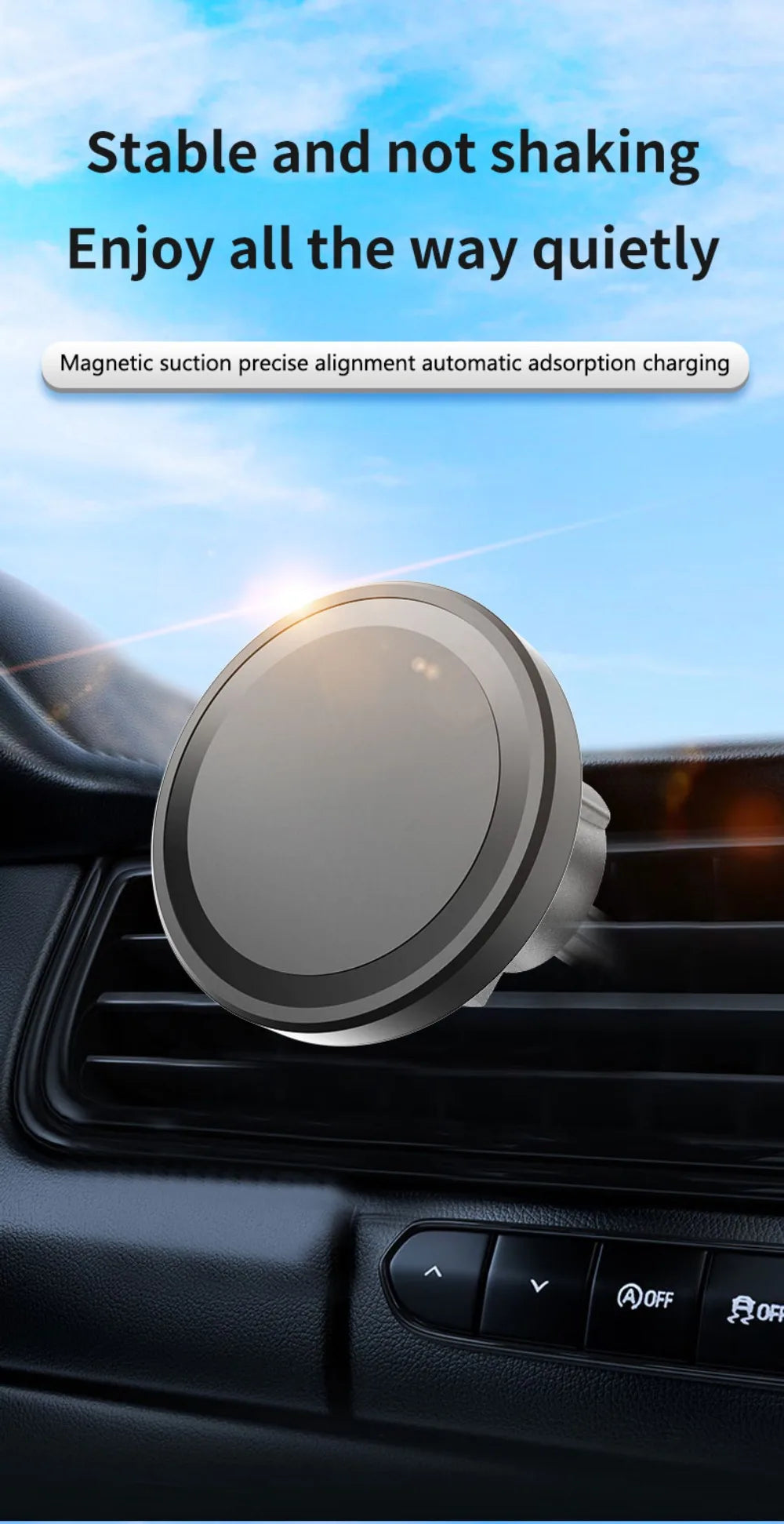 MagSafe Car Wireless Charger 30W - Air Vent Clip Phone Holder - Stable Grip For iPhone 13-17 Pro Max & Fast Charging Stand