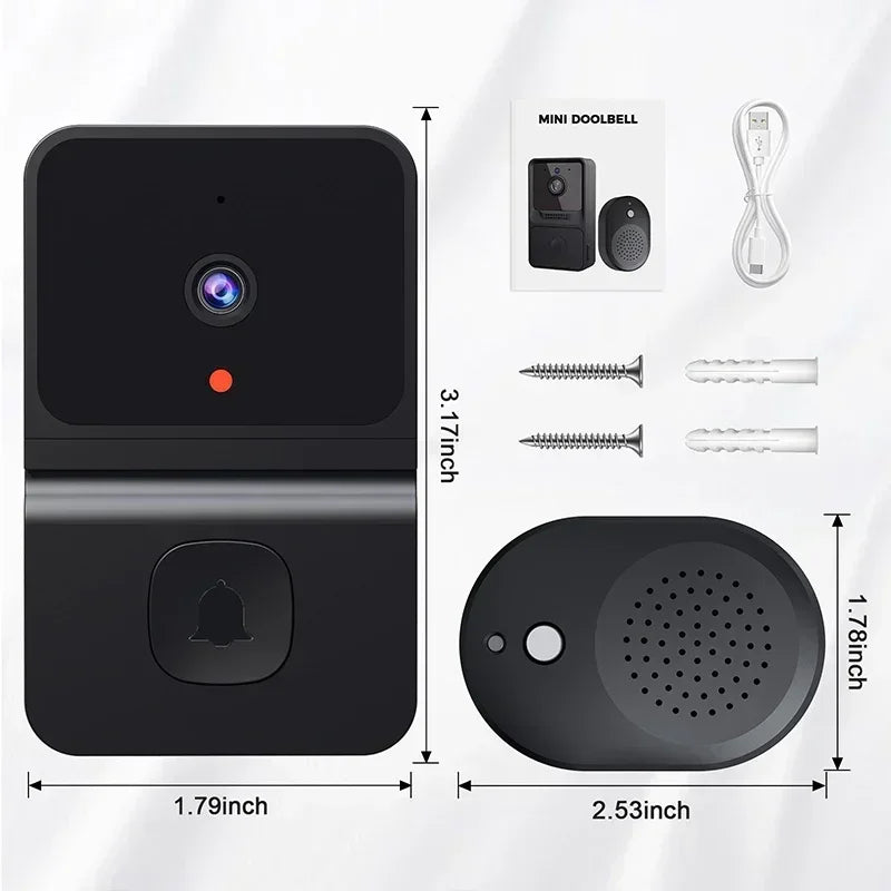 Z30 Smart Visual Doorbell Two-way Intercom Infrared Night Vision Remote Monitoring Security System Wifi Video Door Bell