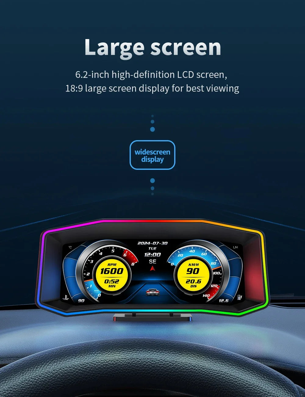 Newest P4 Car OBD2 Head Up Display For HUD On Board Computer Digital Overspeed Alarm Universal Auto Electronic Accessories Smart