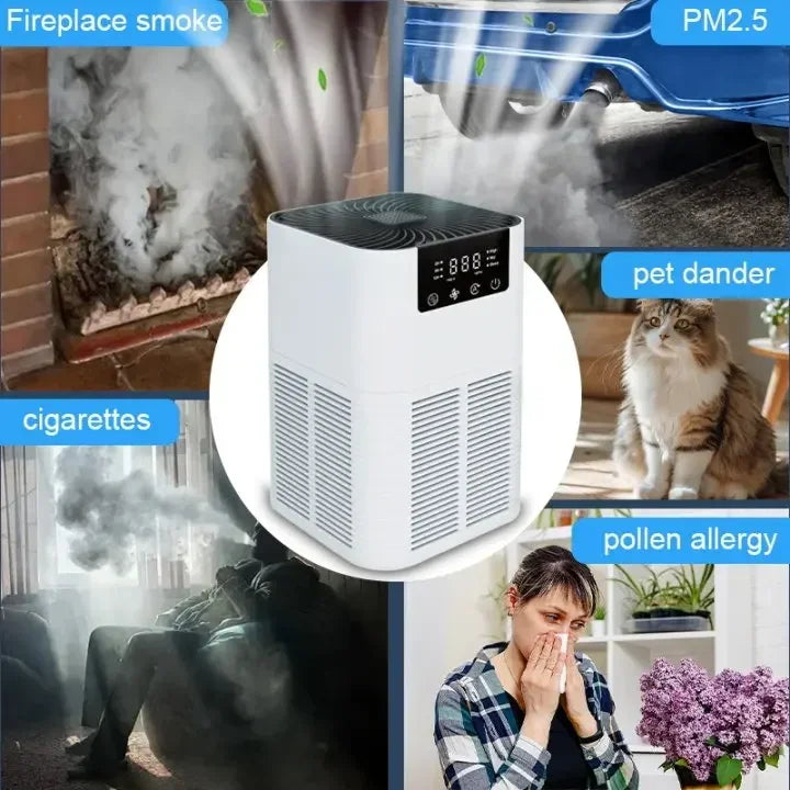 Air Cleaner for Home Household with HEPA Filter Portable Small Air Purifier 110v 220v