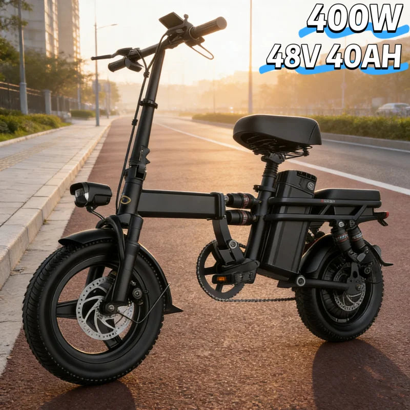 New electric bike 400W motor 48V 40AH long endurance battery electric bicycle, suitable for commuting and folding e-bike