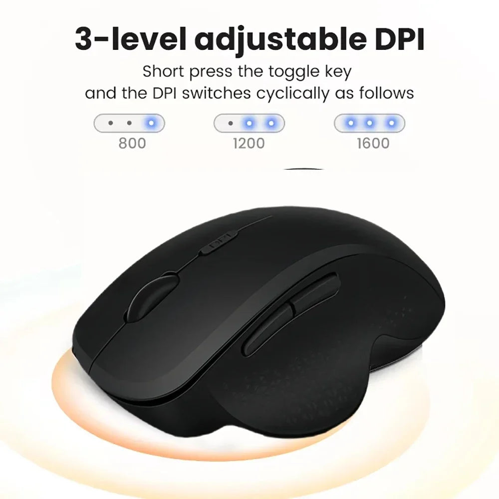 Wireless Mouse Ergonomic Computer Mouse PC Optical Mause with USB Receiver 6 buttons 2.4Ghz Wireless Mice 1600 DPI For Laptop