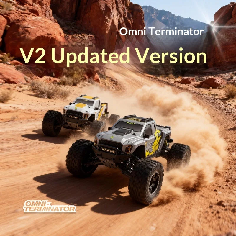 V2 Omni Terminator RC Remote Control Truck 4WD Off Road High Speed Electric Racing Toy Car For Kids Outdoor Adventure Gift