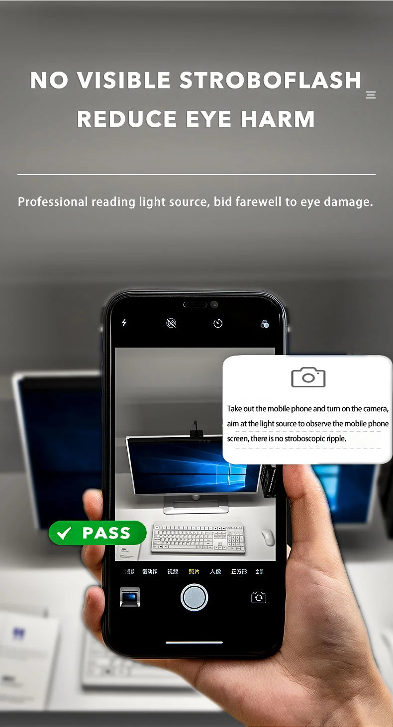 LED Desktop Monitor Light Bar RGB Computer Atmosphere Desk Lamp Learning Office Reading Eye Protection Screen Hanging Lighting