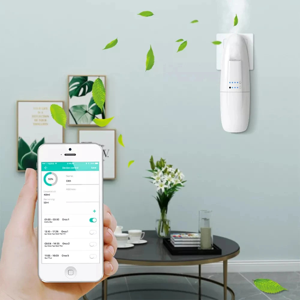 Aroma Diffuser Essential Oil Diffuser Professional Scent Air Freshener Atomizing Technology Plug-In Wall Remote Control Diffuser