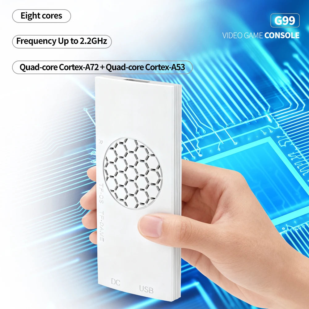 8-Core Processor Game Console G99 for P1/P2/FC(Over 35 Emulators) with 4K HD Display,2.2GHz Frequency & Multi-Language Support