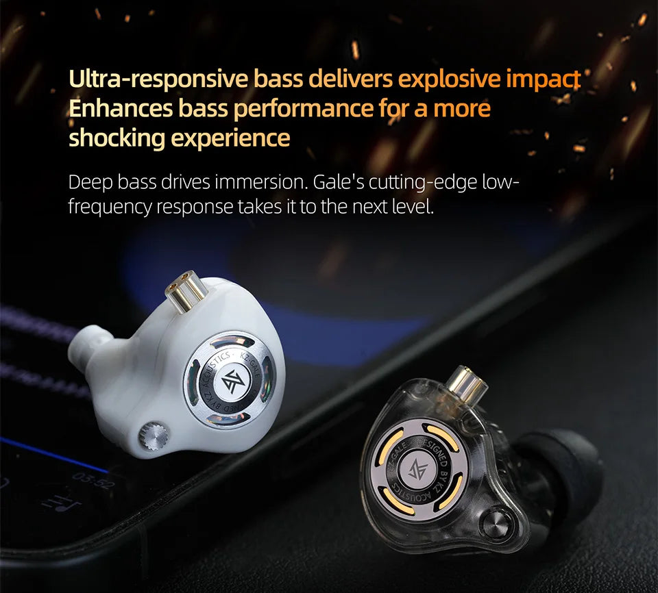 KZ Gale In-Ear Gaming Earphones 7.1 Stereo E-sports Bass Metal Earbuds for Video Game Stage Live Wired Headphones With HD Mic