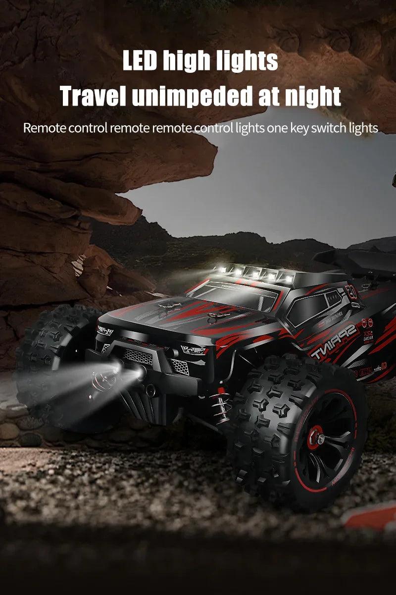 1:16 85KM/H Or 50KM/H 4WD RC Car With LED Remote Control Cars High Speed Drift Monster 4x4 Truck for Kids vs Wltoys 124017 Toys