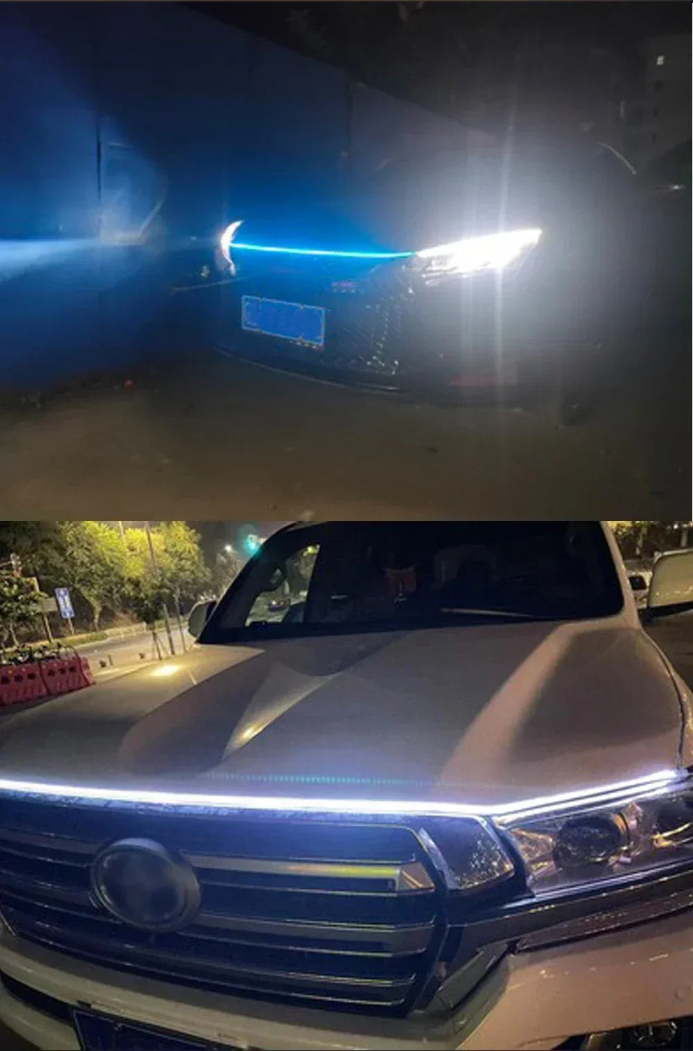 LED  Car Daytime Running Light DRL With Turn Signal Lamp Car Hood Decorative Light Strip With Start Scan Meteor Dynamic 12V