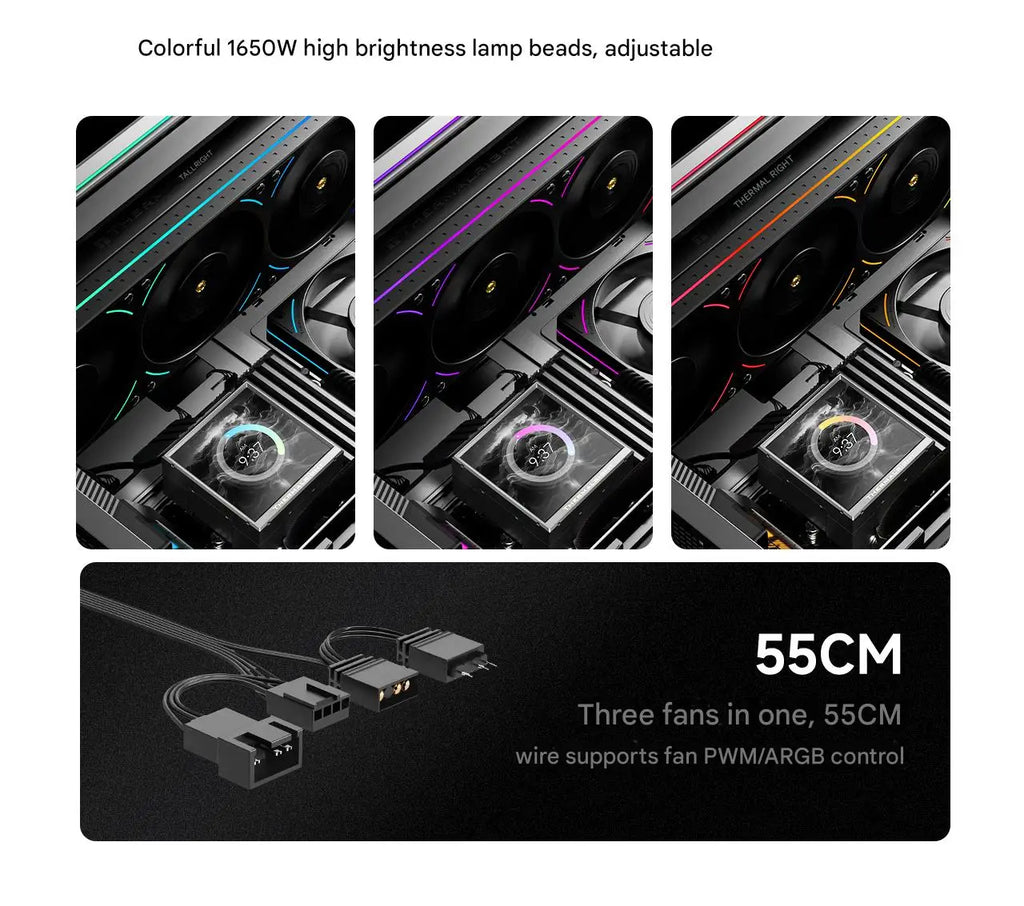 Thermalright PEERLESS VISION 360 UB ARGB All-In-One Liquid CPU Cooler, DIY Theme/With 3.95-Inch Display for LGA 1851/AM5/AM4