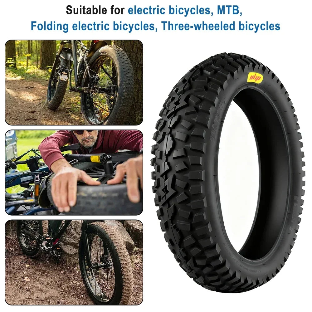 20×5.0 Fat Tire Widening Anti Skid Tyre Electric Bike All Terrain Fat Tires for Bicycle Off Road Tire Cycling Durable Parts