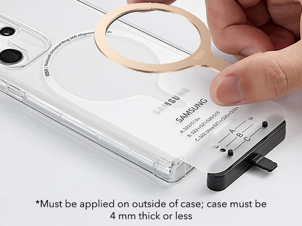 ESR for MagSafe Ring Magnet (HaloLock) Universal Magnetic Wireless Charger Kit for iPhone 16/15/14/13/12  Galaxy S23/S22/S21