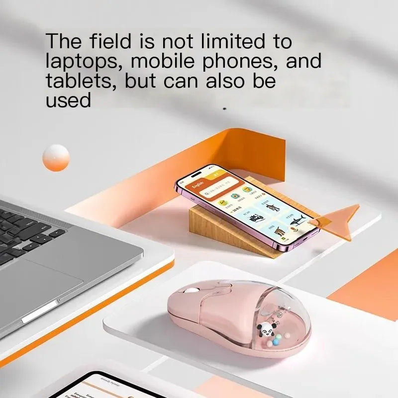 Wireless Dual-mode Mouse Wired Mause Creative Design Floating Doll Rechargeable Mute Button Beautiful Mice Office Use Ergonomics