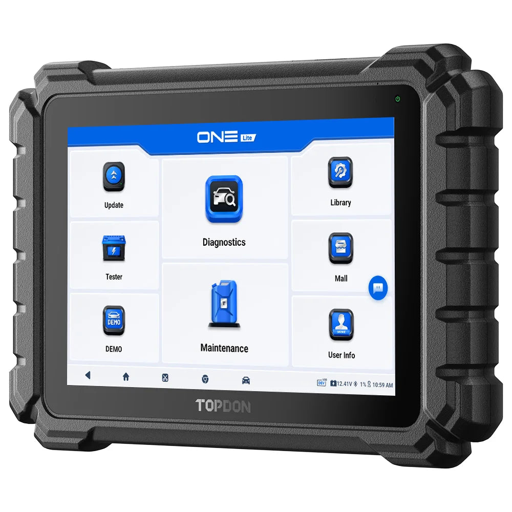 TOPDON One Lite 10.1inch OBD2 Car Scanner 10000mAh Battery Capacity Battery Tester OE All System Diagnostic Tool ECU Coding