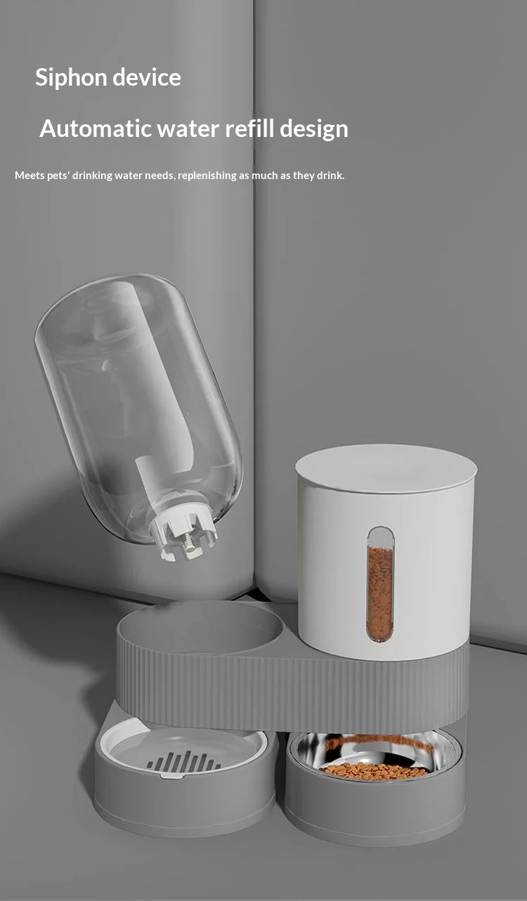 Large Capacity Automatic Pet Feeder and Water Dispenser All in One Dog Cat Bowl Smart Gravity Food Water Bowl for Pets