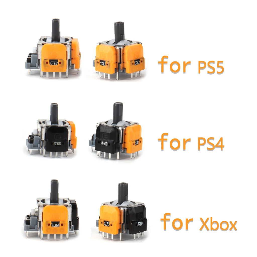 Replacement Hall Electromagnetic 3D Analog Joystick High Precision Hall Effect Thumb Sticks Joystick Rocker for PS4/PS5/Xbox One