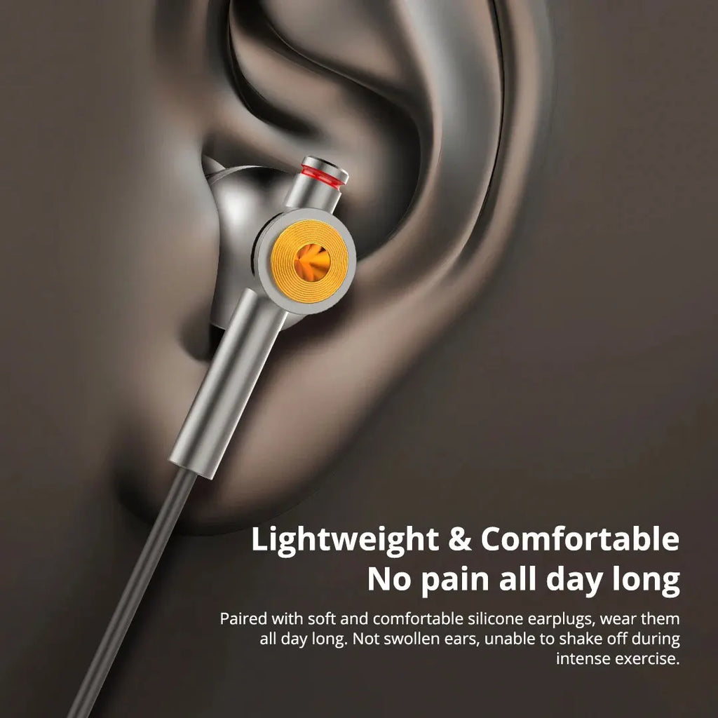 EARDECO 3.5mm/typec Gaming Earbud Wired Headphones In-ear Sport Music Wired Earphone Earbuds Bass with Mic Stereo Metal Running