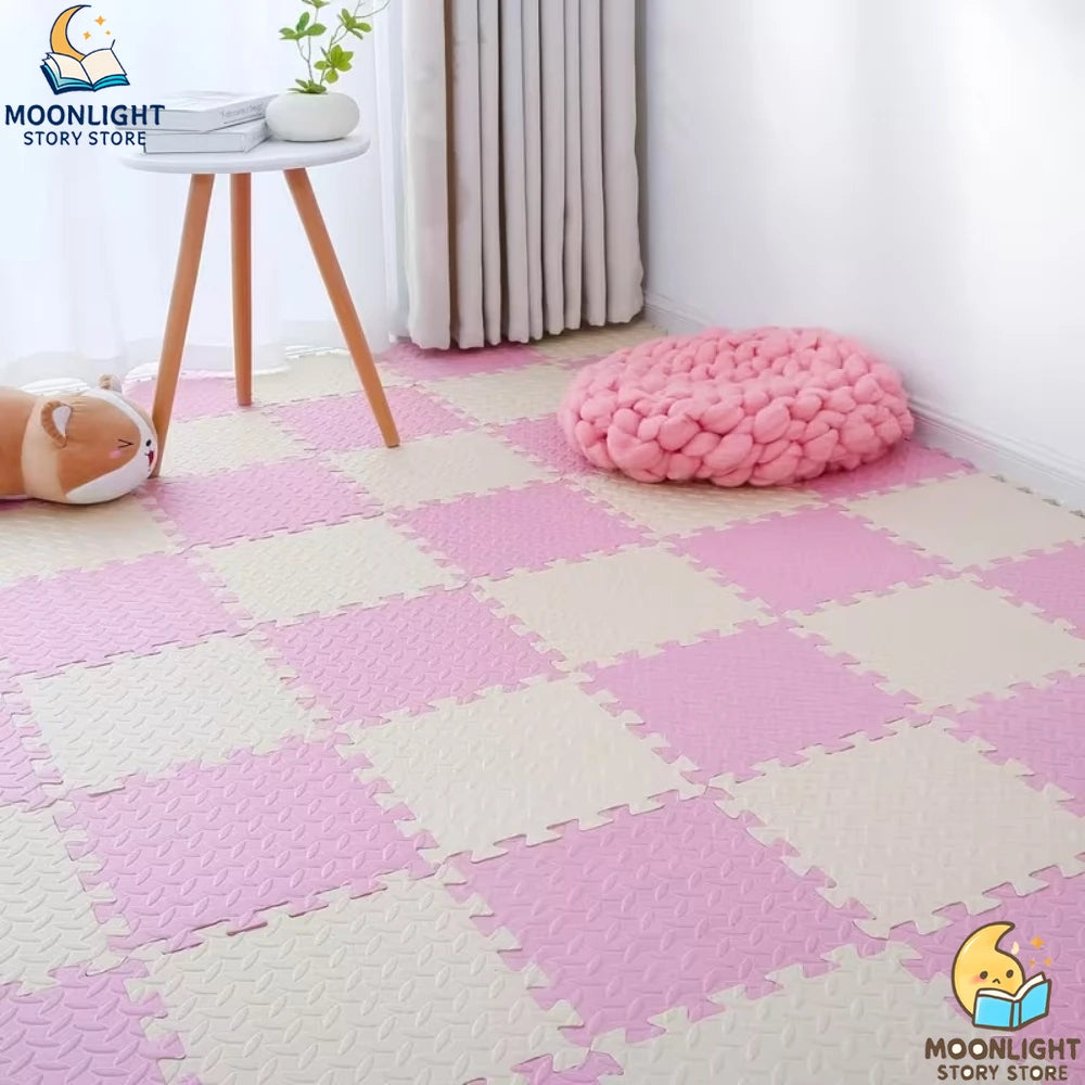 6Pcs 2.5cm Thickened Fitness Mat Non-slip Fall-proof Reusable Yoga Rug Helps Train for Play Home Gym Living Room Anti-Slip Mat
