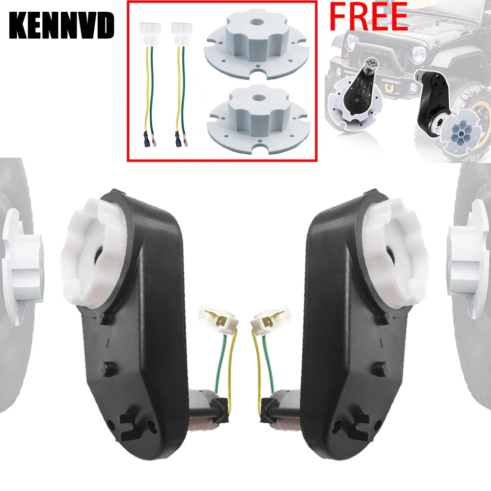 2PCS Kids Electric Car GearBox With 12V 24V High-Speed Motor, Ride On Vehicles Motor Upgrade 12V Motor Engine for Ride On Car