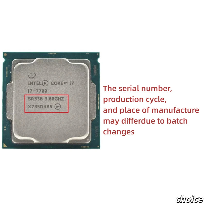 Intel Core I7 7700 Processor 3.6GHz Quad-Core Eight-Thread 8M Cache 65W LGA 1151 CPU for Desktop
