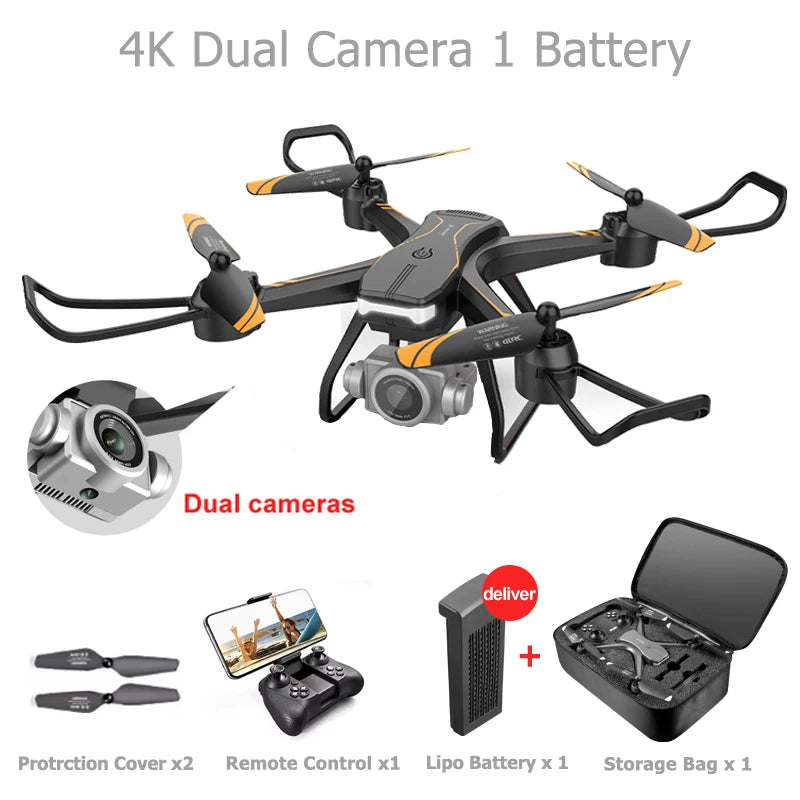 4DRC V14 Drone 4K HD Dual Camera 6K WIFI FPV Height Hold Dron RC Helicopter Professional Mini Quadcopter Foldable Four-Axis toy