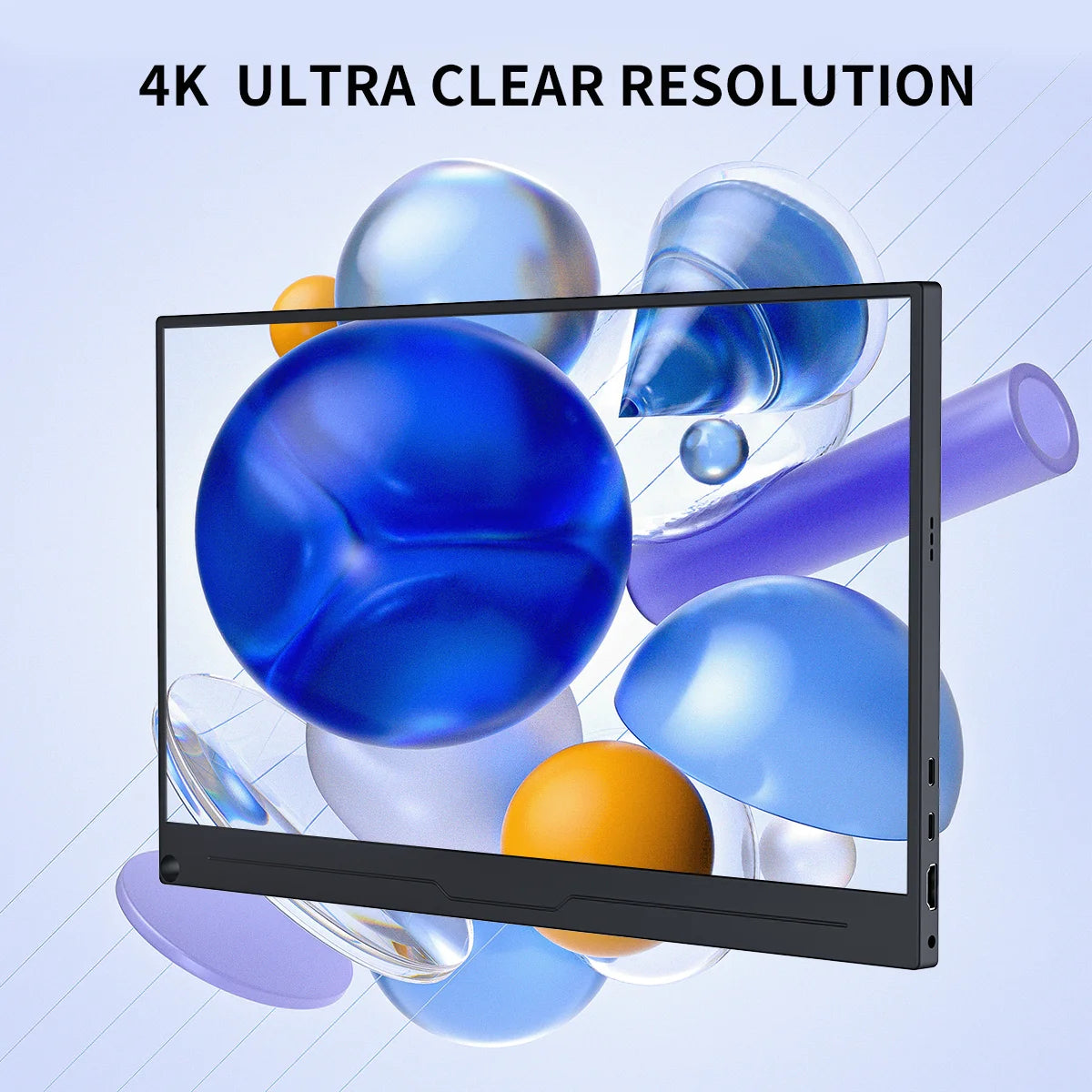 15.6 inch Portable Gaming Monitor 3840X2160 Ultra-Thin 4K IPS Screen for PC Laptop External Display with for Xbox Switch PS 4 5