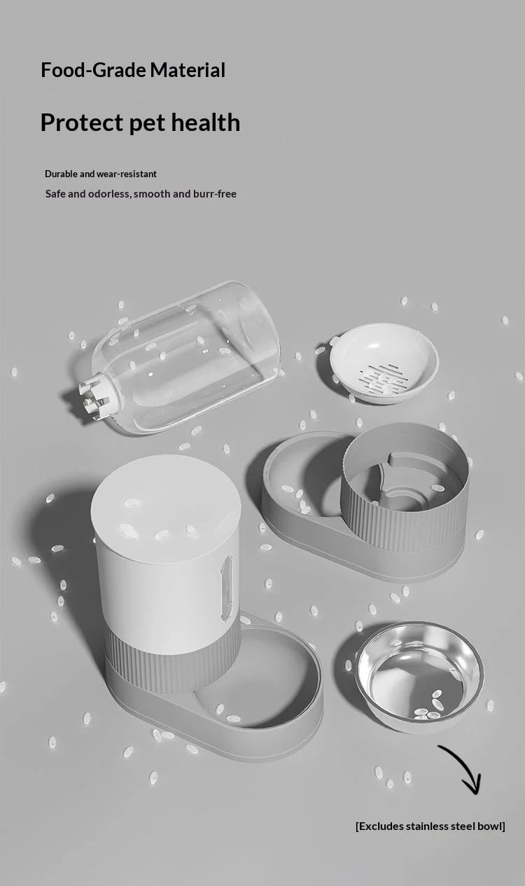 Large Capacity Automatic Pet Feeder and Water Dispenser All in One Dog Cat Bowl Smart Gravity Food Water Bowl for Pets