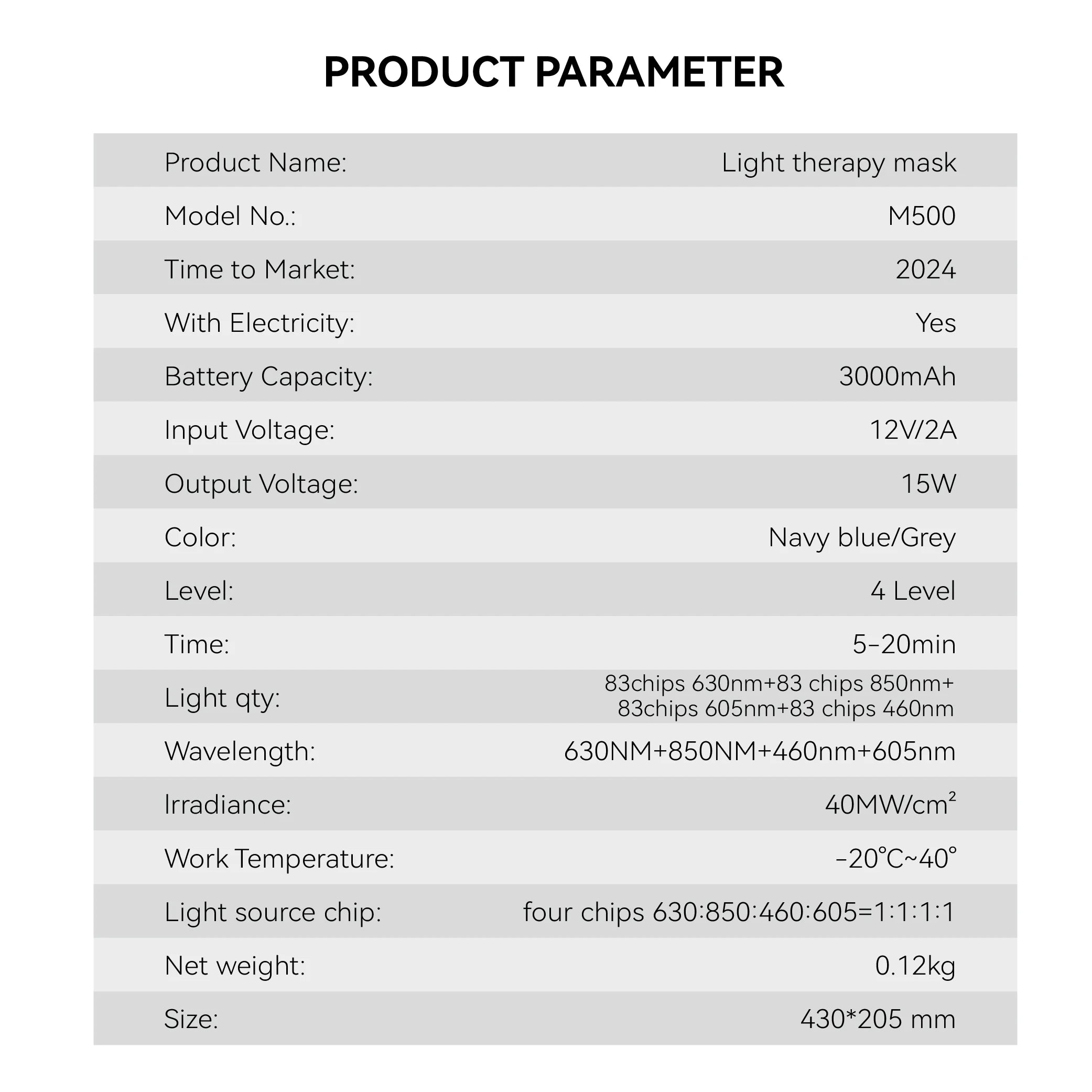 Hello face Near-infrared LED Light Therapy Face Mask 510K M500 with 3000mAh Battery Portable Lightweight Skin-Friendly Mask