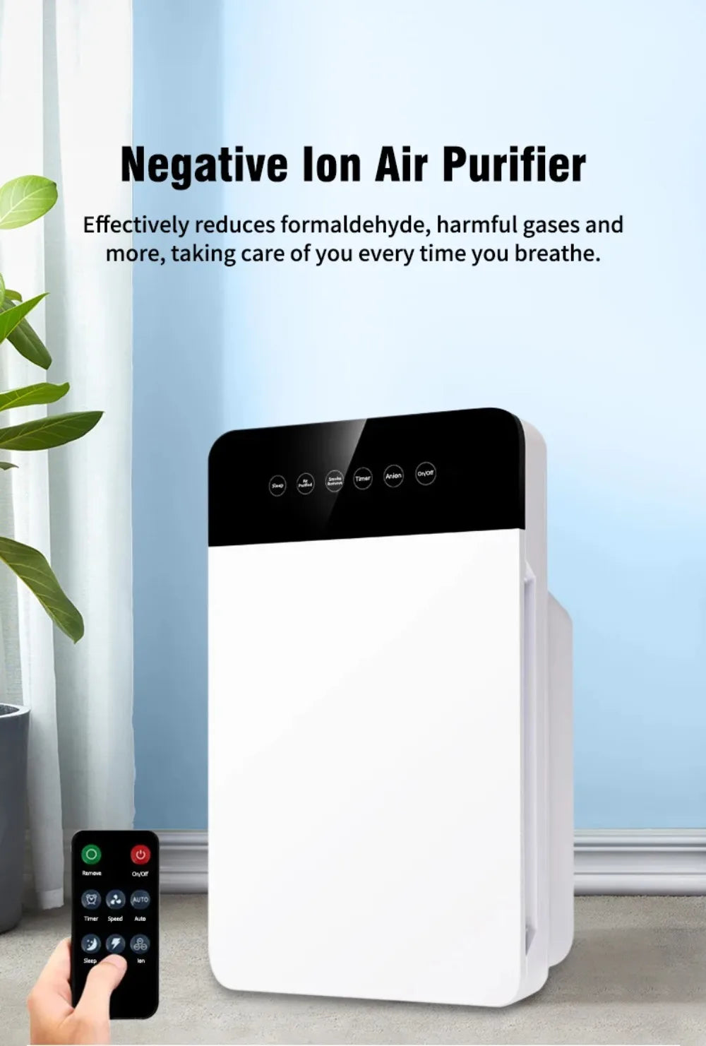 Air Purifier for Large Family Rooms, H13 HEPA Filter 25dB Quiet Filtration System, Bedroom Office, Remove 99.97% of Dust, Smoke