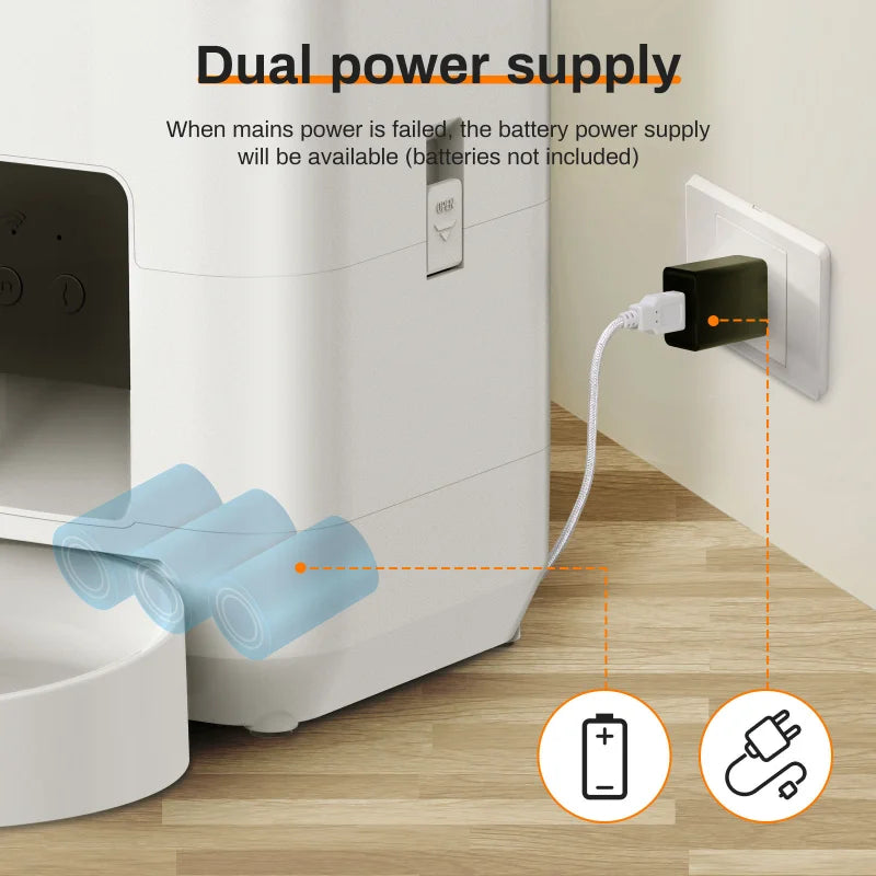2L Automatic Pet Feeder Wifi Smart Cat Dog Food Dispenser App Controlled Slow and Quantitative Feeding for Pets Cat Accessories