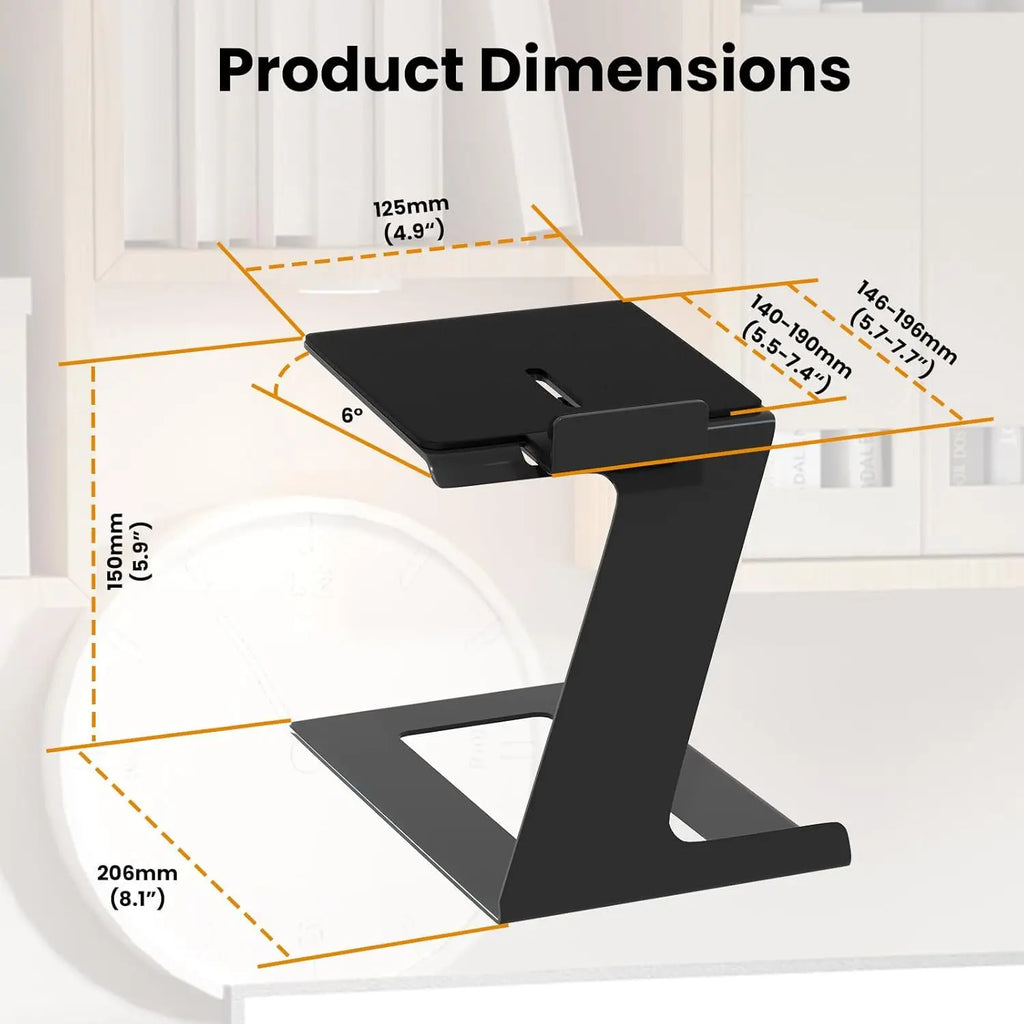 Desktop Speaker Stands 1 piece Carbon Steel Cantilevered Speaker Bracket with Vibration Absorption Pad for Computer Monitors