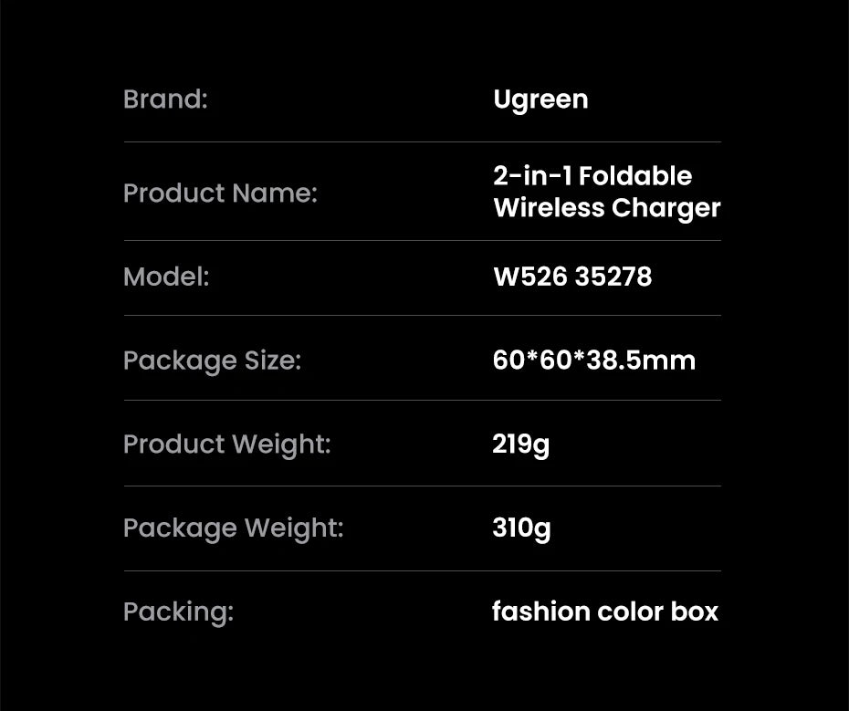 UGREEN 25W Magnetic Wireless Charger Stand 2-in-1 Charging Stand For iPhone 16 15 Pro Max/AirPods For Magsafe Fast Charger