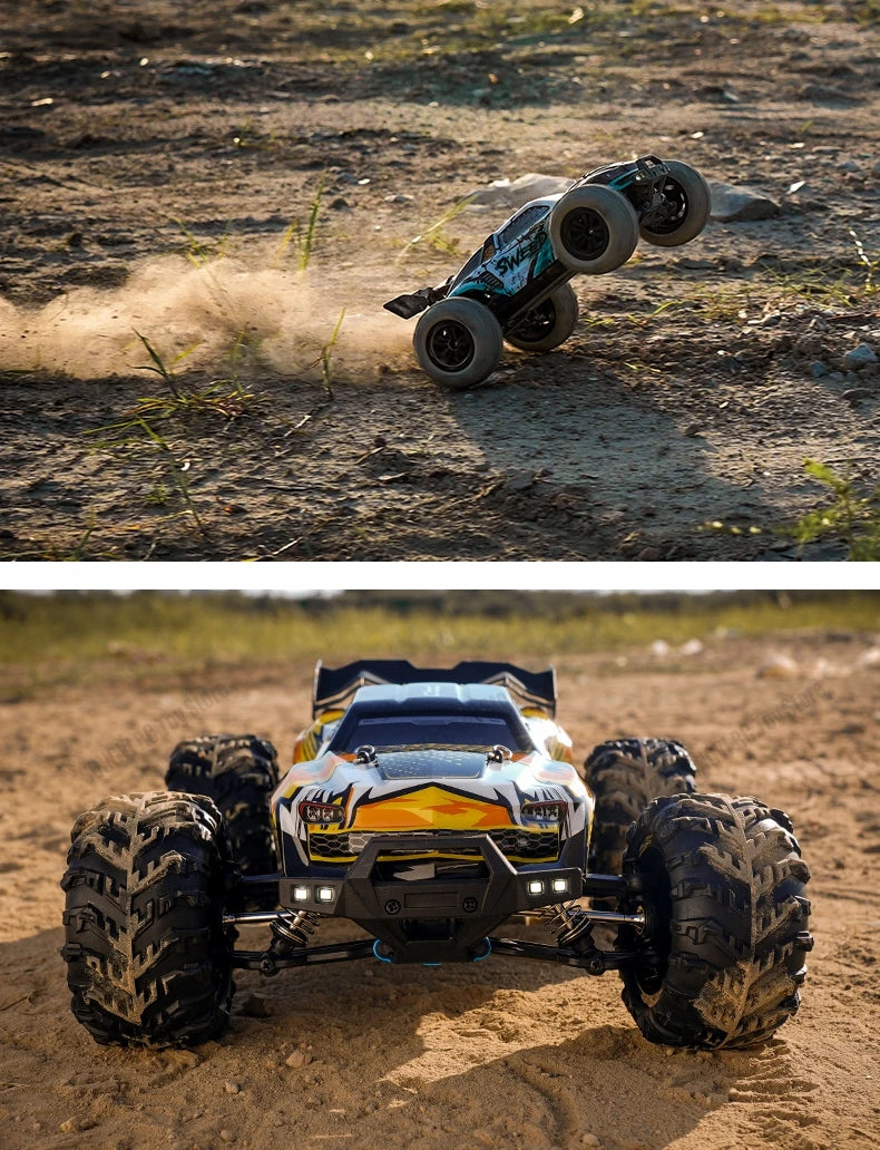 1:16 80km/h Brushless RC Drift Car With LED Lights 4WD Electric High Speed Racing Remote Control Monster Truck for Kids Adults