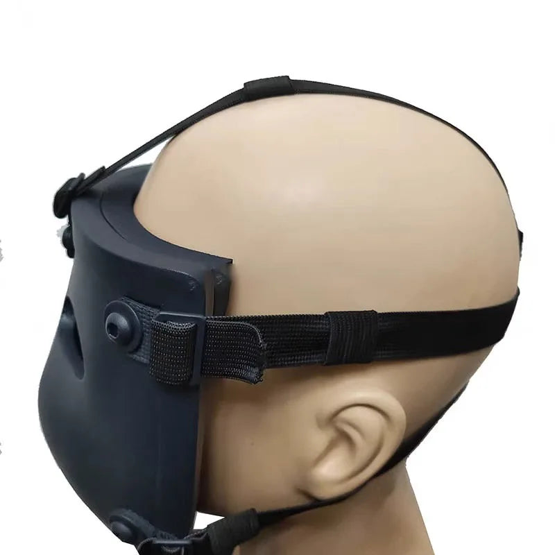 Genuine ISO Lightweight NIJ IIIA Aramid Ballistic Visor Black Face mask Cover Bulletproof Mask Half Face Shield AK47