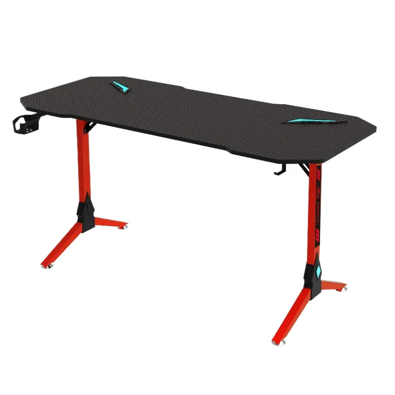 Factory wholesale carbon fiber desktop gaming desk custom black white racing gaming table design PC computer desk for E-sports