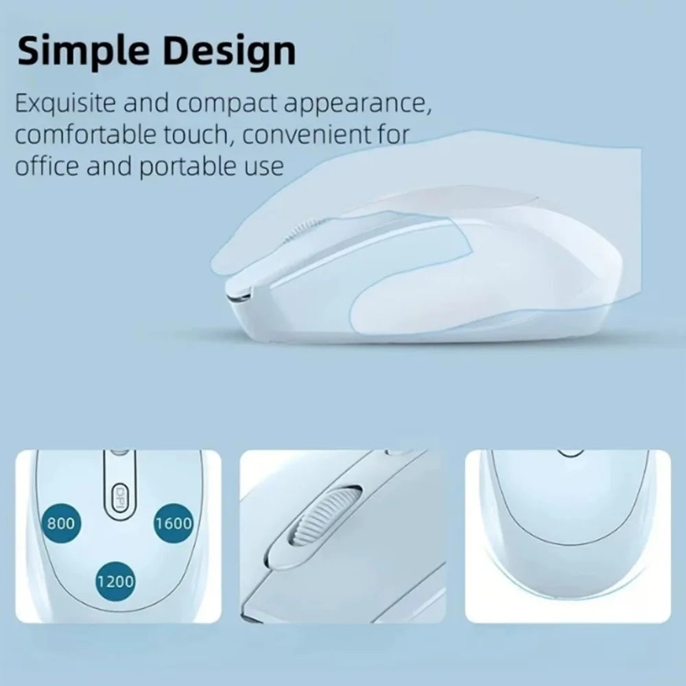 Wireless Mouse, 2.4G Ergonomic Optical Mouse, Computer Mouse for Laptop, PC,Chromebook,Notebook,Battery Small Cordless Mice