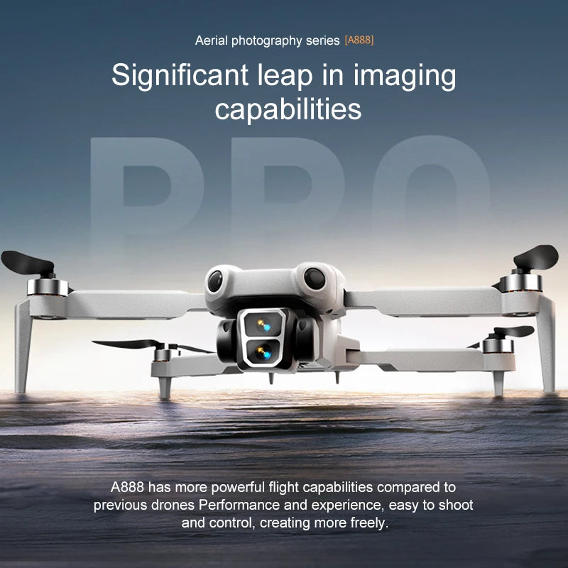 2025 New A888 PRO Drone Profesional 4K HD Cameras brushless motor Aerial Photography Optical flow Foldable Quadcopter Toys