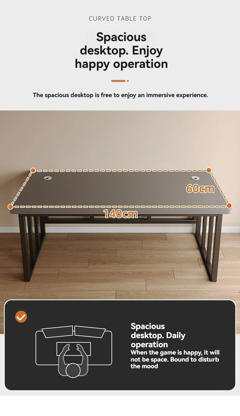 Computer desk, desktop, home bedroom, student learning, writing, internet network, red e-sports desk, rental house, simple offic