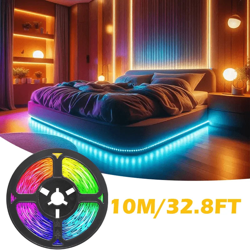 12LEDs/M LED Light Strip with Adhesive Adjustable Brightness RGB Color Changing Lights RGB Lighting USB 5V RGB LED Lights
