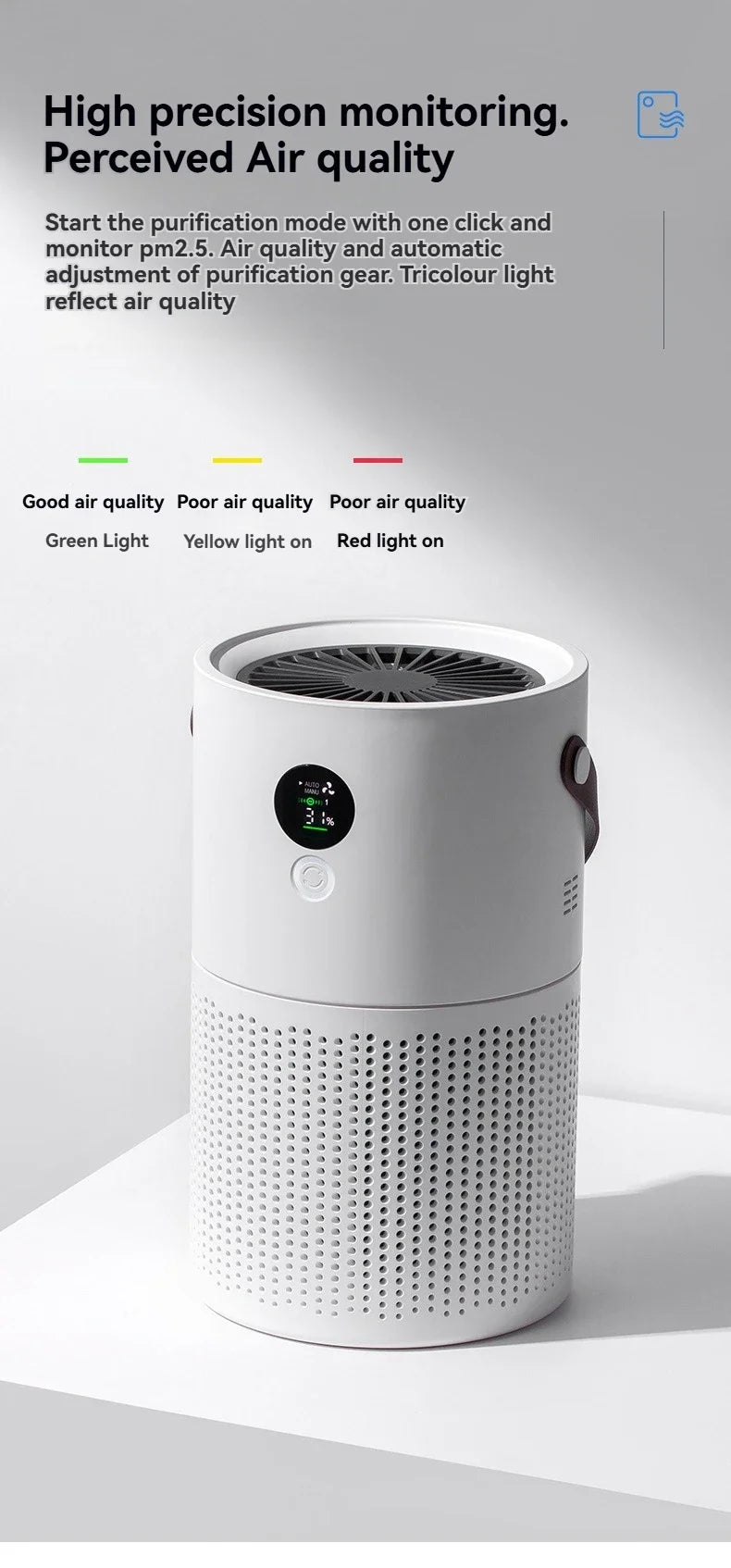 Air purifier indoor household desktop negative ion rechargeable dust removal odor formaldehyde PM2 portable purifier