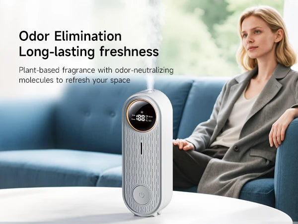 Quiet Ultrasonic Aroma Diffuser, Essential Oil Diffuser with Timer & APP Control, Small USB Diffuser for Home, Office, Bedroom
