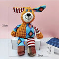 Pet Plush Toy Cat Dog Interactive Teething Toys Cute Animal Style Bite Resistant Squeaky Teeth Cleaning Chew Toy Pet Supplies