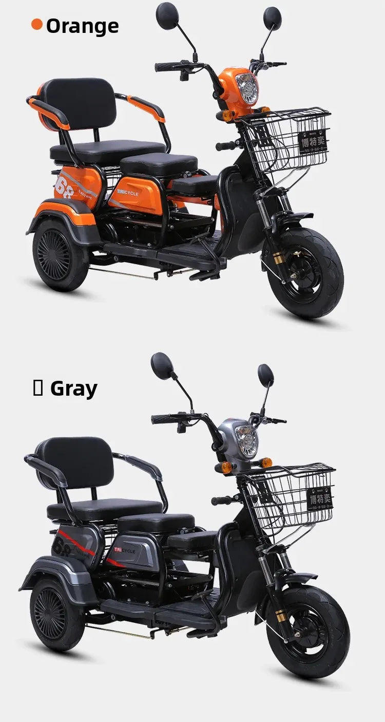 1000W 20ah Electric tricycle adult elderly scooter small household mini female Electro bike range 60km