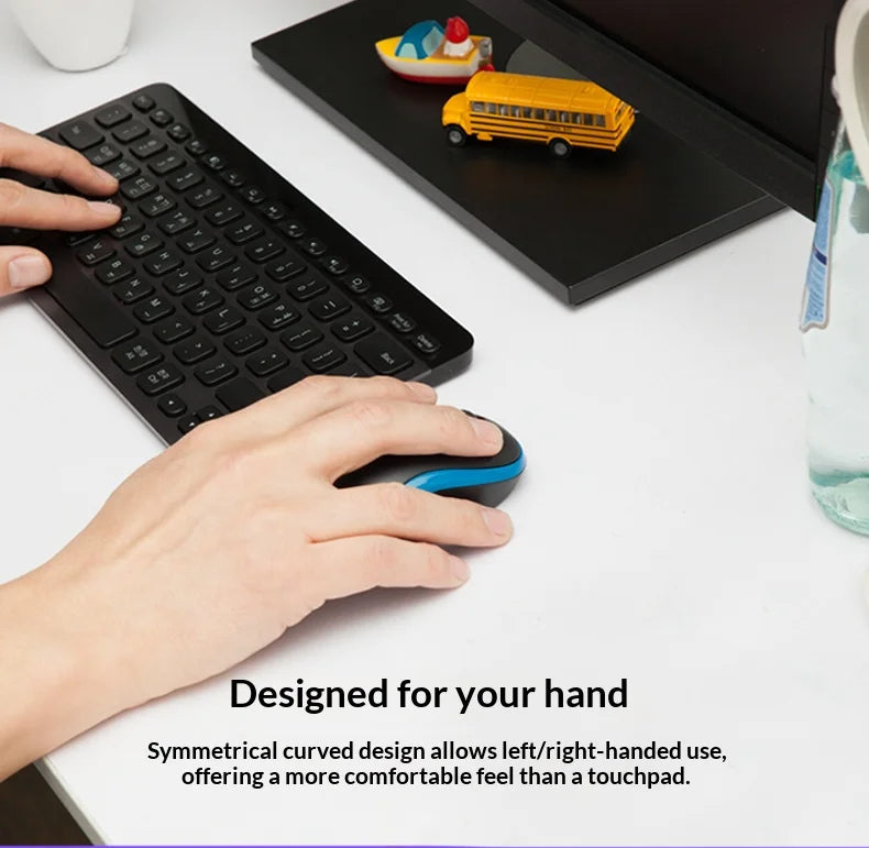 M185 Ambidextrous Wireless Mouse Small & Medium Hands Left-Hand Suitable for Office Use