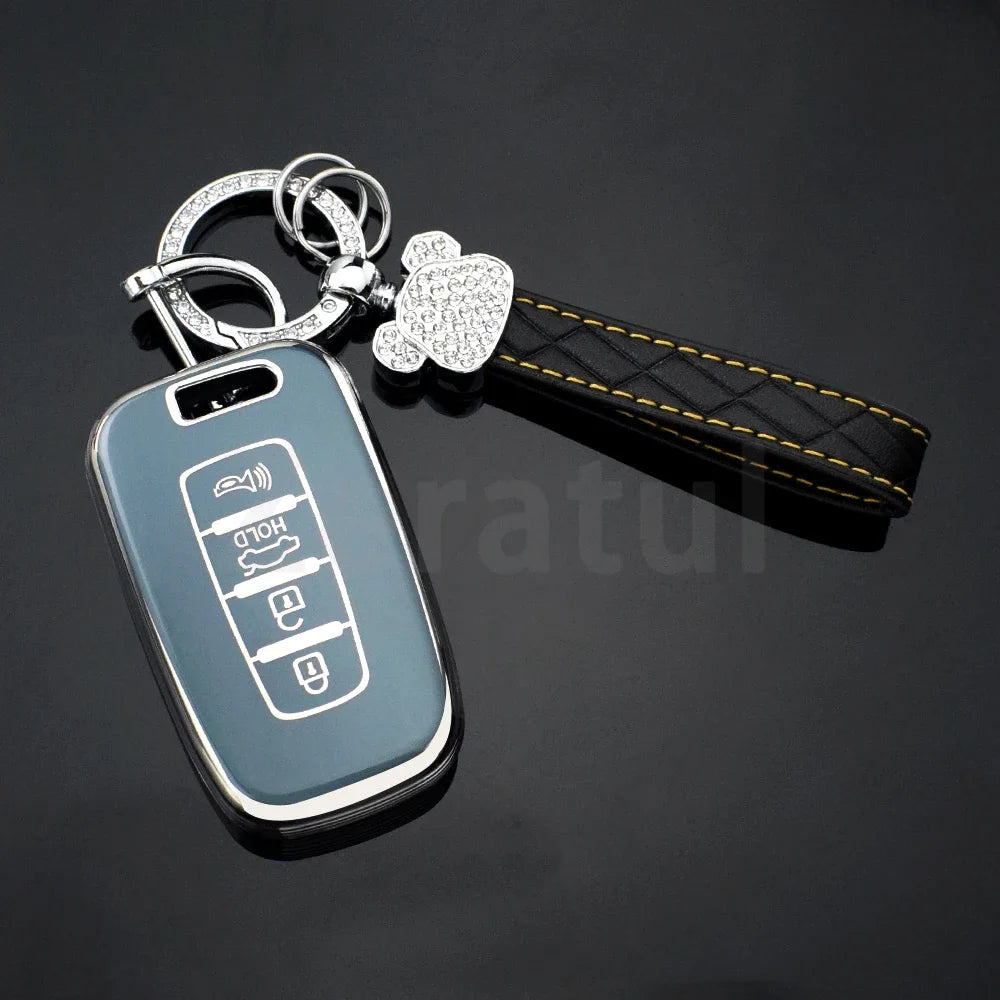 Car Key Case Cover Shell Fob 4 Buttons For Kia Hyundai EQUUS Optima K5 Forte Opirus Rohens Ix35 SOUL SORENTO MOHAVE Borrego