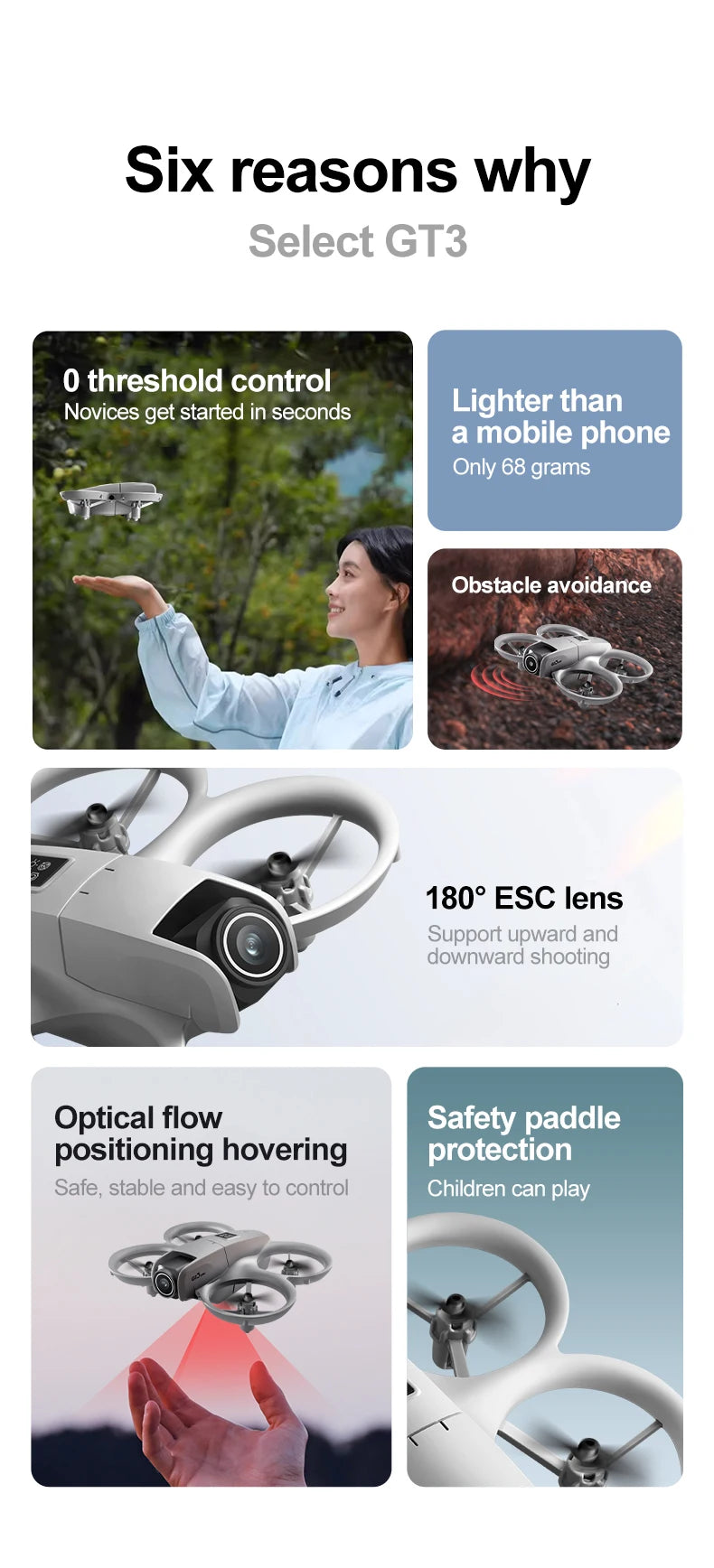 NEW Drone GT3 8K 4K Professional HD 180° ESC Dual Cameras Mini WIFI Dron Obstacle Avoidance FPV Foldable RC Quadcopter Toys UAV