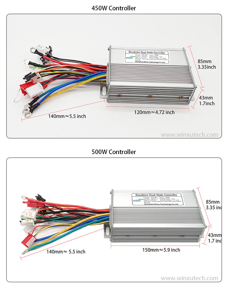36V 48V 60V 72V 500W 30A E-Scooter Brushless Motor Drive Universal Dual Mode Controllerfor Electric Motorcycle Bicycle Repair